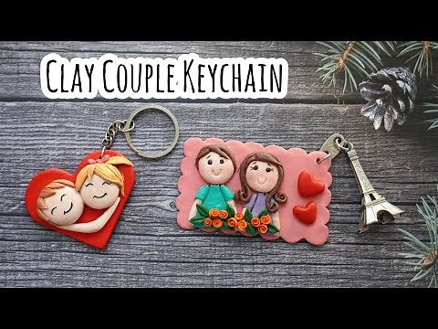 Couple Keychain DIY | Keychain making at home | Clay Keychain Ideas | Clay Craft Ideas