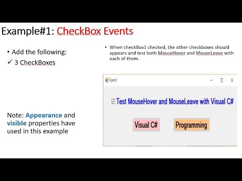 C# CheckBox Events | MouseHover & MouseLeave in Windows Forms (Beginner Tutorial)