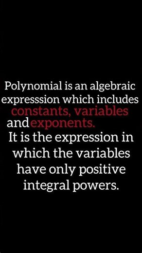 What Is Polynomial? With Example| Class 9 Maths Short