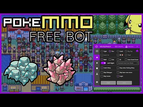POKEMMO+ FREE BOT ✅︱FIGHT 🔥 CATCH SHINIES ✨ MAKE MONEY 💸 LEVEL POKEMON 🔷 & MORE