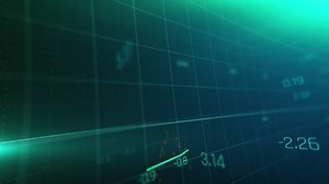 Financial graph showing statistics, prices falling, stock market crash, crisis, inflation rate. Electronic chart with stock market fluctuations abstract concept.