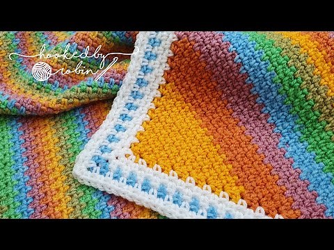 How to Crochet a C2C Moss Stitch Rectangle Blanket
