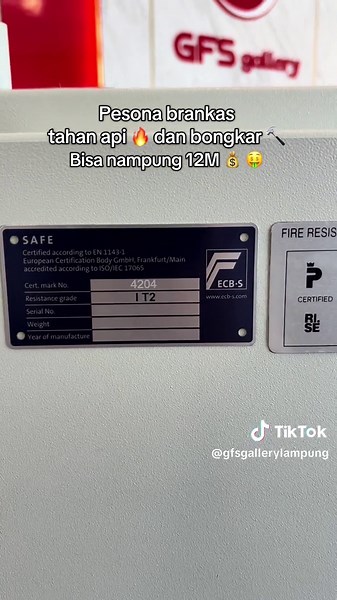 Europa dari chubbsafes ini cocok banget untuk toko emas, luxury shop, pabrik, perseorangan,dll. Super aman karna sudah bersertifikat 👍 #brankaschubbsafes #chubbsafes #chubbsfaeslampung #brankaslampung #safetybox