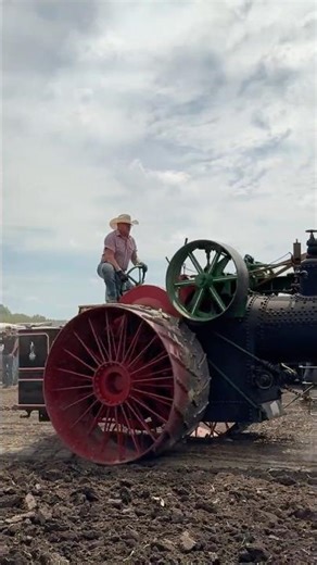 Case Steam traction engine tractor plowing 🚜 Half Century of Progress Rantoul Illinois #shorts