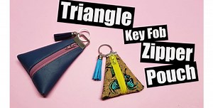 Triangle Key Fob Zipper Pouch FREE video tutorial - Sew Modern Bags