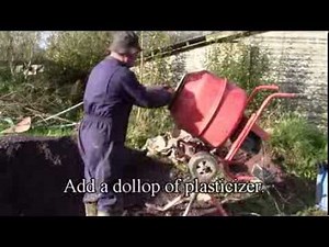 Mixing concrete with 120L Cement Mixer