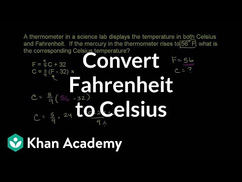 Converting Fahrenheit to Celsius | Pre-Algebra | Khan Academy