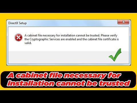 [FIXED] A Cabinet File Necessary for Installation Cannot be Trusted