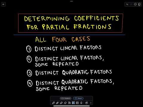 Determining Coefficients for Partial Fractions