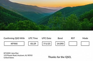 Amateur Radio QSL Card Template: Canva Digital Download (6x4in) - Etsy