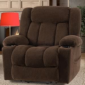Amazon.com: Cfvyne Large Power Lift Chairs Recliners for Elderly with Extended Footrest, Lift Chairs with Heat and Massage, Big and Tall Overstuffed Wide Recliner, 3 Positions (Plush Flannel, Dark Brown) : Home & Kitchen