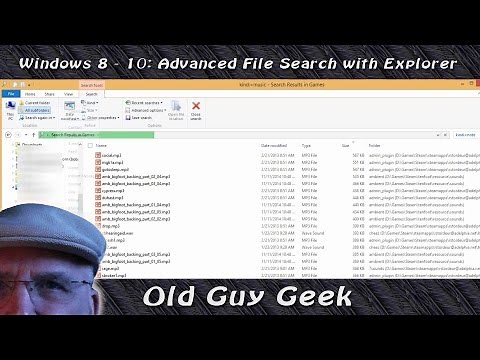 Windows 8.1 & 10 Tip: Advanced File Search with Explorer Toolbar