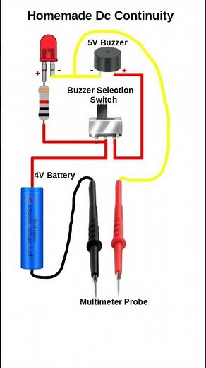 🔧 Homemade Continuity Tester | Simple DIY Tool with Buzzer & LED 💡🔋#diyelectronics #ahxperiment