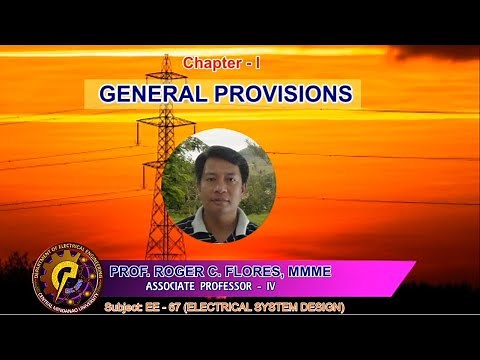 Electrical System Design (PEC) - Chapter 1 (General Provisions)