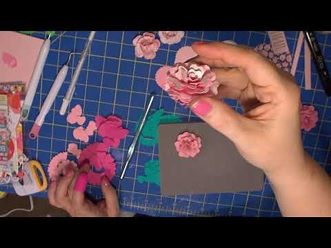 How to make 3D paper roses with a Cricut cutting machine.