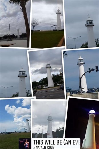 The many faces of the Biloxi lighthouse! She is so majestic and magical! She represents a beacon of peace and hope! 🙏 Every time I go home I love visiting her! 😍 | Angela Collier