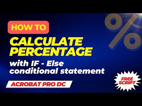 How to calculate Percentage in a Fillable PDF Form | Adobe Acrobat Pro