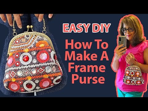 How To Make A Frame Purse. DIY frame clutch pattern Frame Purse with Metal Frame Tutorial #momomakes