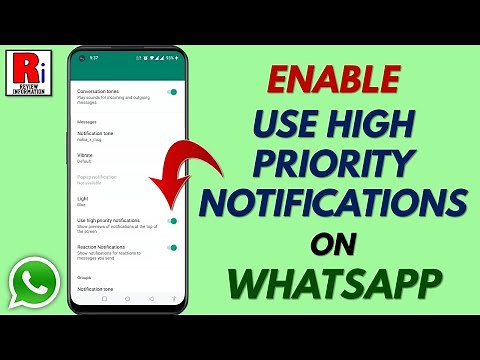 How to Enable Use High Priority Notifications on WhatsApp