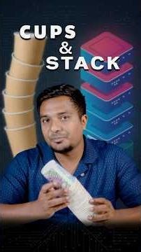 Stack explained with Cups | DSA