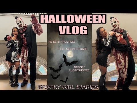 SPOOKY GIRL DIARIES🌙￼cozy fall days, full moon rituals, routines + RE-SETS (realistic) 🕸️