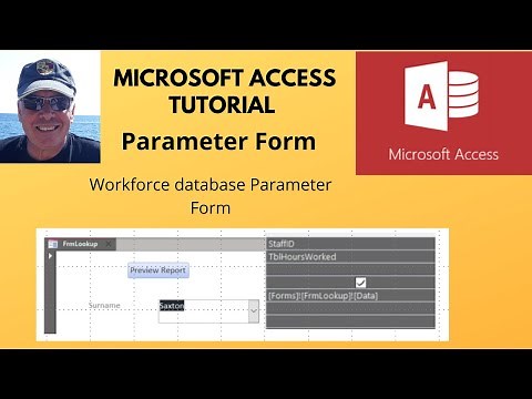 This video explains how to create parameter forms in Microsoft Access