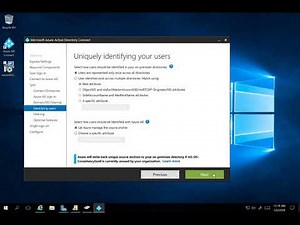 Install & Configure Azure AD Connect to Sync On-Prem AD