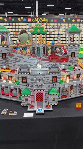 Lego Super Mario Bowsers Lava Castle MOC! BRICKFAIR OAKS 2025 #lego #legomoc #bowser #shorts #afol