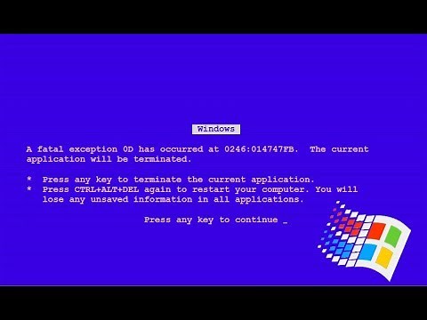 How to get BSoD (Blue screen of death) in Windows 95