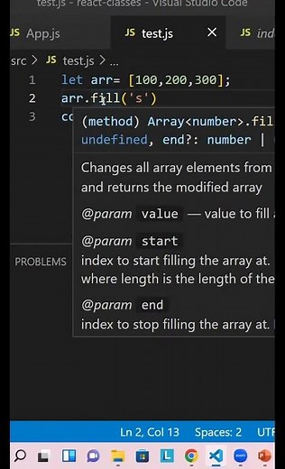 fill method in JavaScript arrays | array methods in JavaScript | JavaScript for beginners