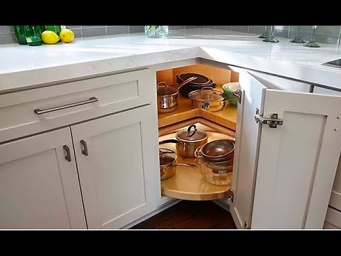 How to assemble a Lazy Susan corner cabinet step by step