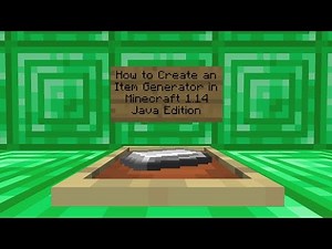 How to Create An Automatic Item Generator in Minecraft 1.14 Java Edition