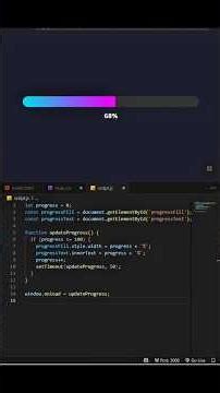 Animated Progress Bar using HTML, CSS & JavaScript | Smooth & Easy Tutorial for Beginners. #coding