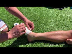 Big toe (2/2) taping after assessment for turf toe/sprains