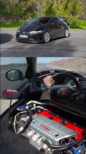 Honda Civic Fn2 Type R K20 / 100-200 Km/h Acceleration #autobahn / VTEC Exhaust Sound ! / #tuning