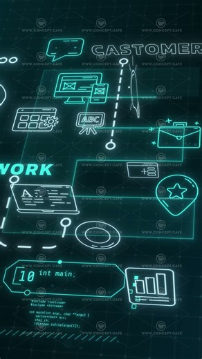 Animated infographic on the concept of business idea