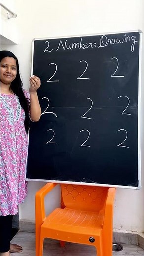 How to draw 2 number amazing drawing step by step for beginners #shorts