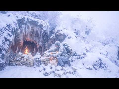 Surviving the Most Intense SNOWSTORM Ever in a Stone House | -25°C Extreme Winter Survival