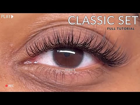 Full Classic Eyelash Extension Tutorial | BEST Techniques for Beginners | VERY DETAILED
