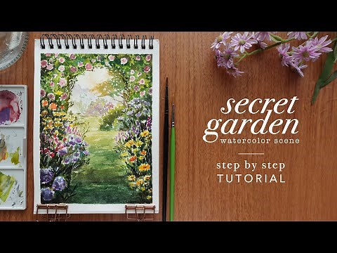 Secret Garden Watercolor Tutorial