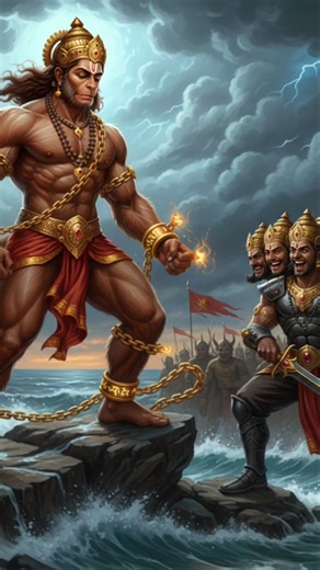 जिसे रावण भी नहीं बाँध सका,उसे यहाँ किसने बाँधा? #hanumanji #hanuman #ravan #shreekrishna #history