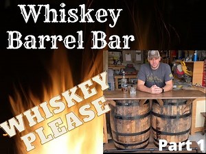 How to build a whiskey barrel bar part 1 ll Man cave bar