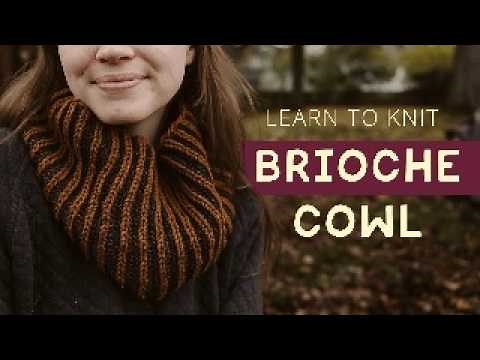Learn to Knit Brioche - Worsted Kodiak Cowl Step-by-Step Tutorial