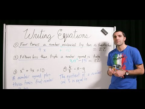 Algebra - Writing Equations