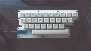 Keyboard with only the letters of the alphabet and a space bar