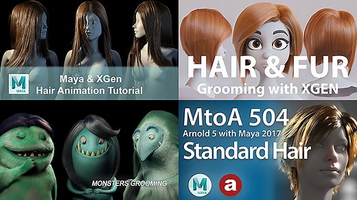 MayaのXGenを使った髪の毛の作成方法。髪の毛のモデリング、シミュレーション、レンダリングまでチュートリアル動画を10本探してみた。 | CGトラッキング