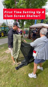 6.9K views · 83 reactions | Before getting a Clam screen shelter, she wanted to make sure she could set one up on her own… and did great on the first try!  All of our shelters are set up to check out in person here at the Minnesota State Fair! Take one for a "Test Drive" in person! We are located at the corner of “Cooper and Lee”, now through Labor Day weekend. | Quick-Set | Facebook