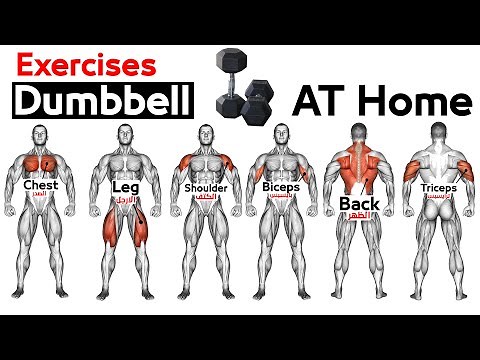 Full Body HOME Dumbbell WORKOUT (squats, chest ,triceps, biceps , back, shoulder, wrist, Calves )