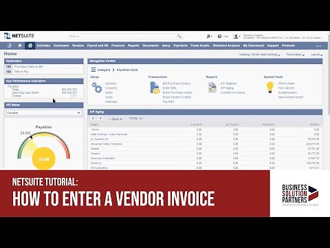 NetSuite Tutorial: How To Enter a Vendor Invoice