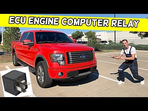 FORD F150 PCM ECU ECM RELAY LOCATION REPLACEMENT F 150 ENGINE COMPUTER RELAY 2009 - 2014